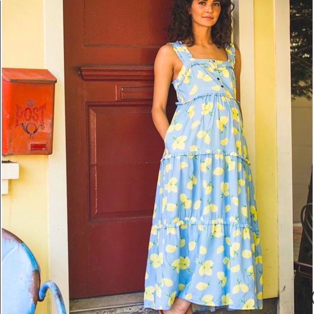 NOM Maternity Emma Dress in lemon print 🍋